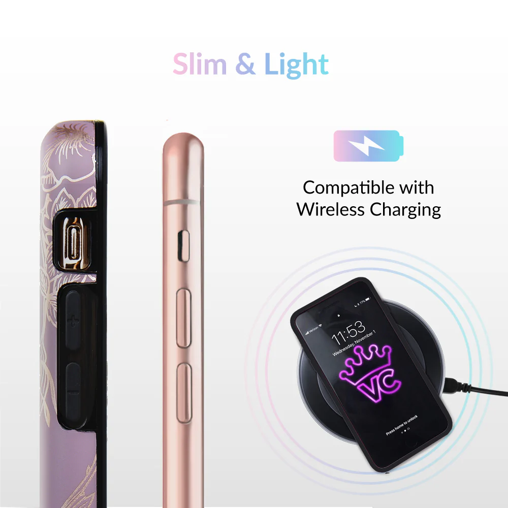 Dusty Rose Chrome Floral iPhone Case - Image 62