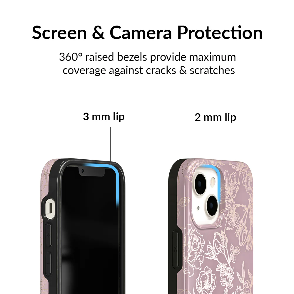 Dusty Rose Chrome Floral iPhone Case - Image 89