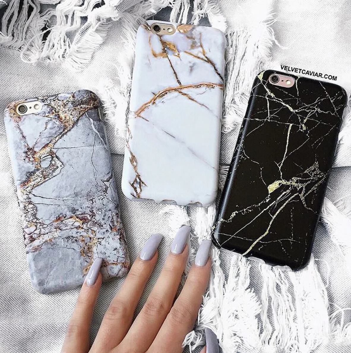 Gray & Gold Marble iPhone Case - Image 6