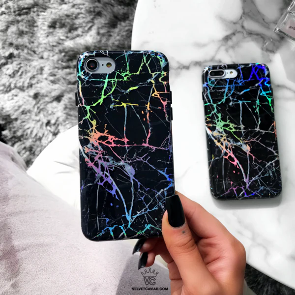 Holo Black Marble iPhone Case - Image 36