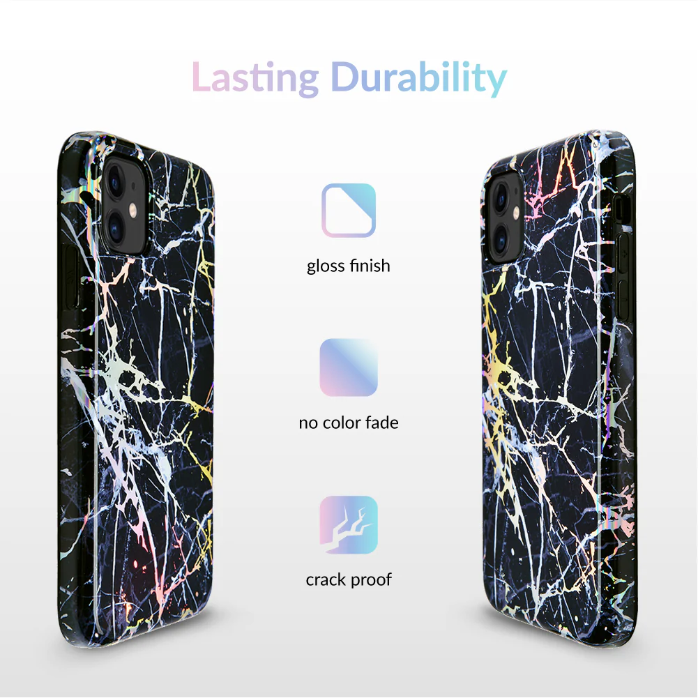 Holo Black Marble iPhone Case - Image 64
