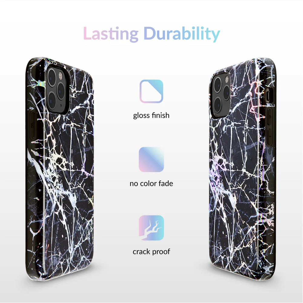 Holo Black Marble iPhone Case - Image 69
