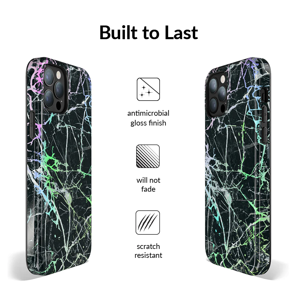 Holo Black Marble iPhone Case - Image 79
