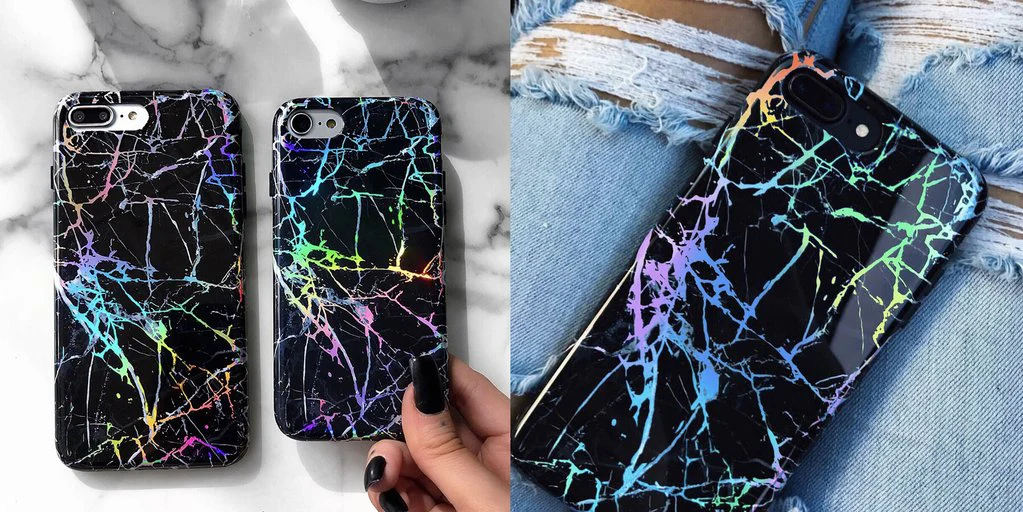 Holo Black Marble iPhone Case - Image 96