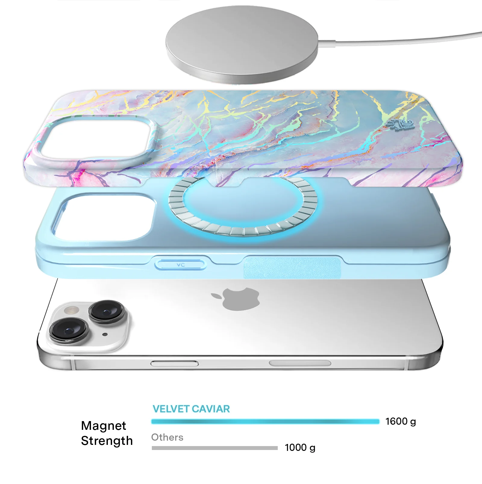 Holo Moonstone Marble iPhone Case - Image 135