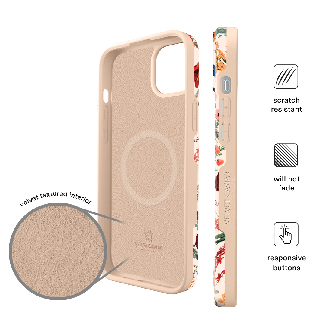 Nude Vintage Floral iPhone Case - Image 124