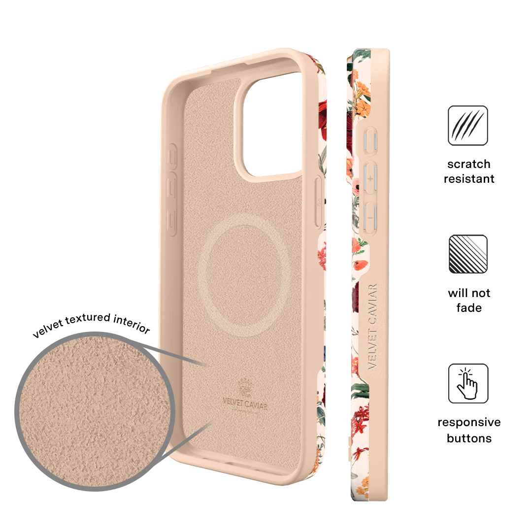 Nude Vintage Floral iPhone Case - Image 136