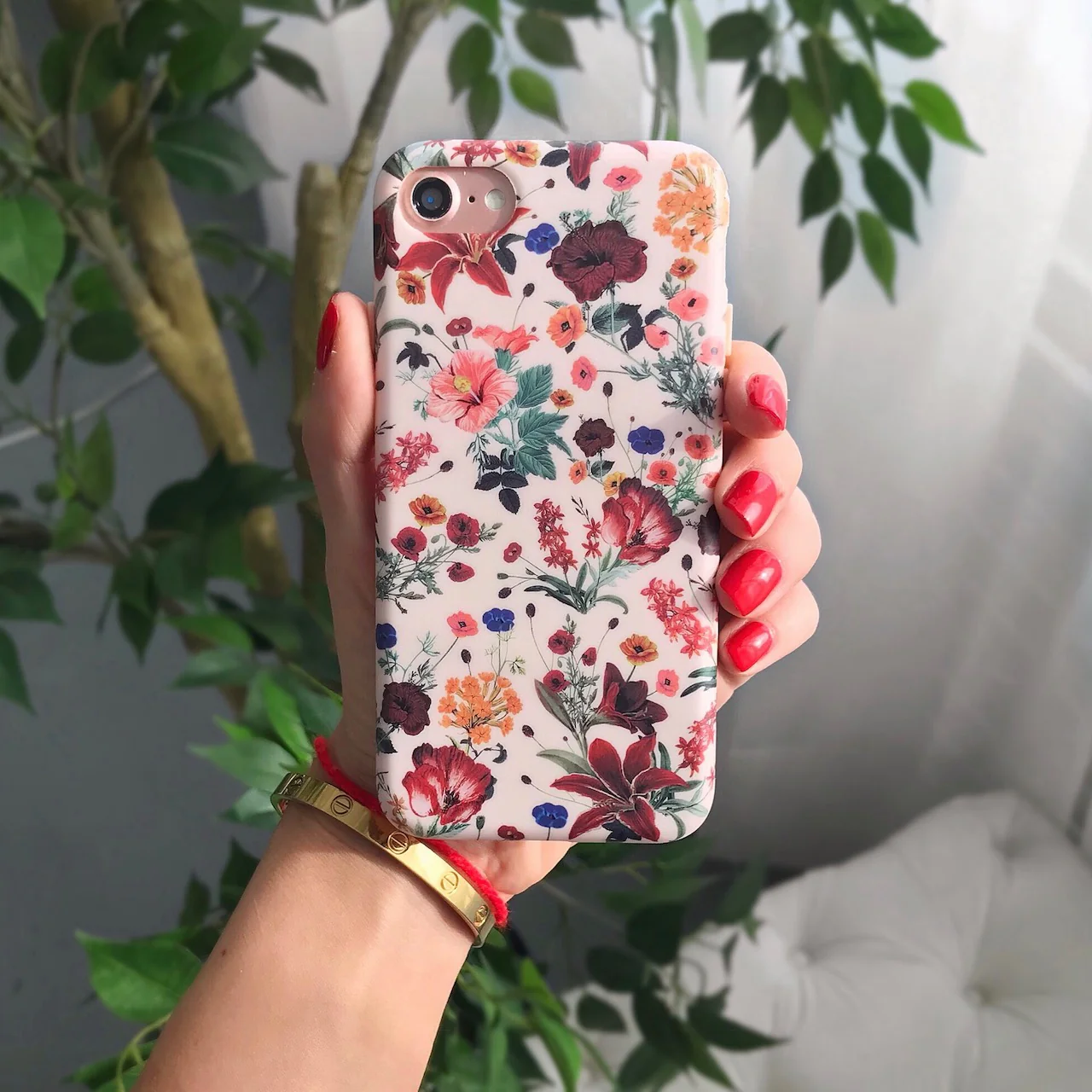 Nude Vintage Floral iPhone Case - Image 36