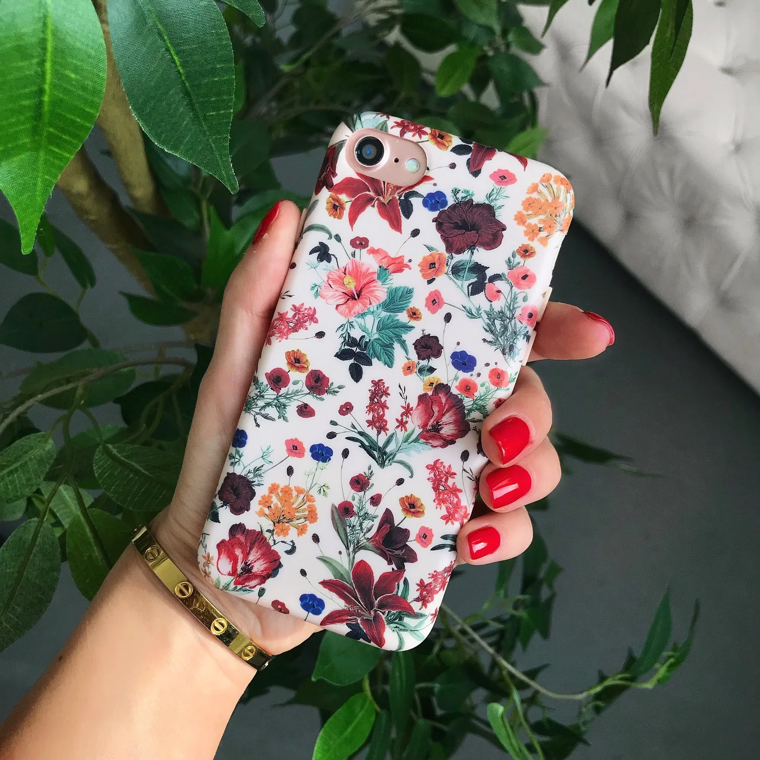 Nude Vintage Floral iPhone Case - Image 42