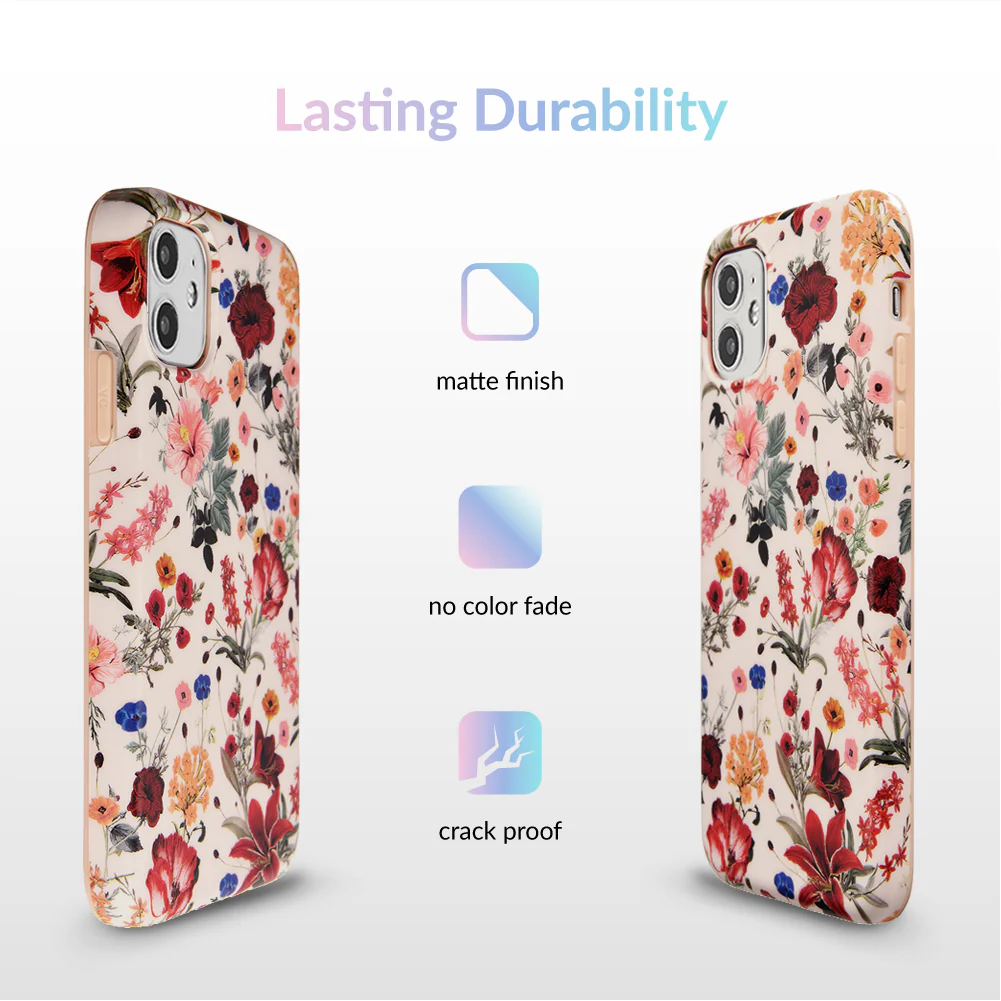 Nude Vintage Floral iPhone Case - Image 61