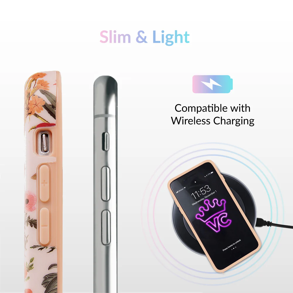 Nude Vintage Floral iPhone Case - Image 62