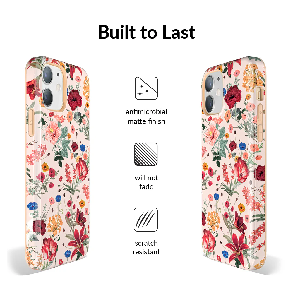 Nude Vintage Floral iPhone Case - Image 86
