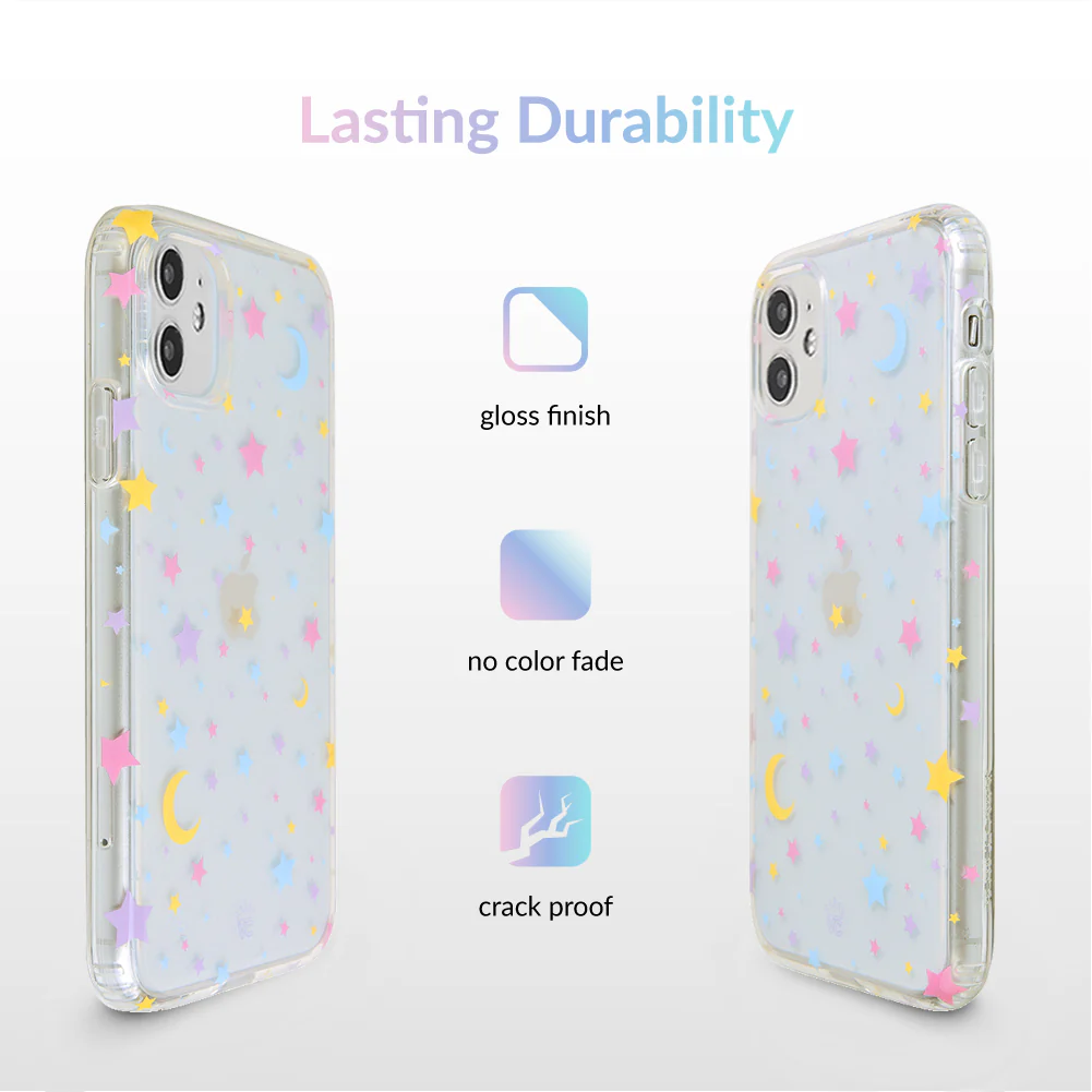 Pastel Starry Night Clear iPhone Case - Image 35