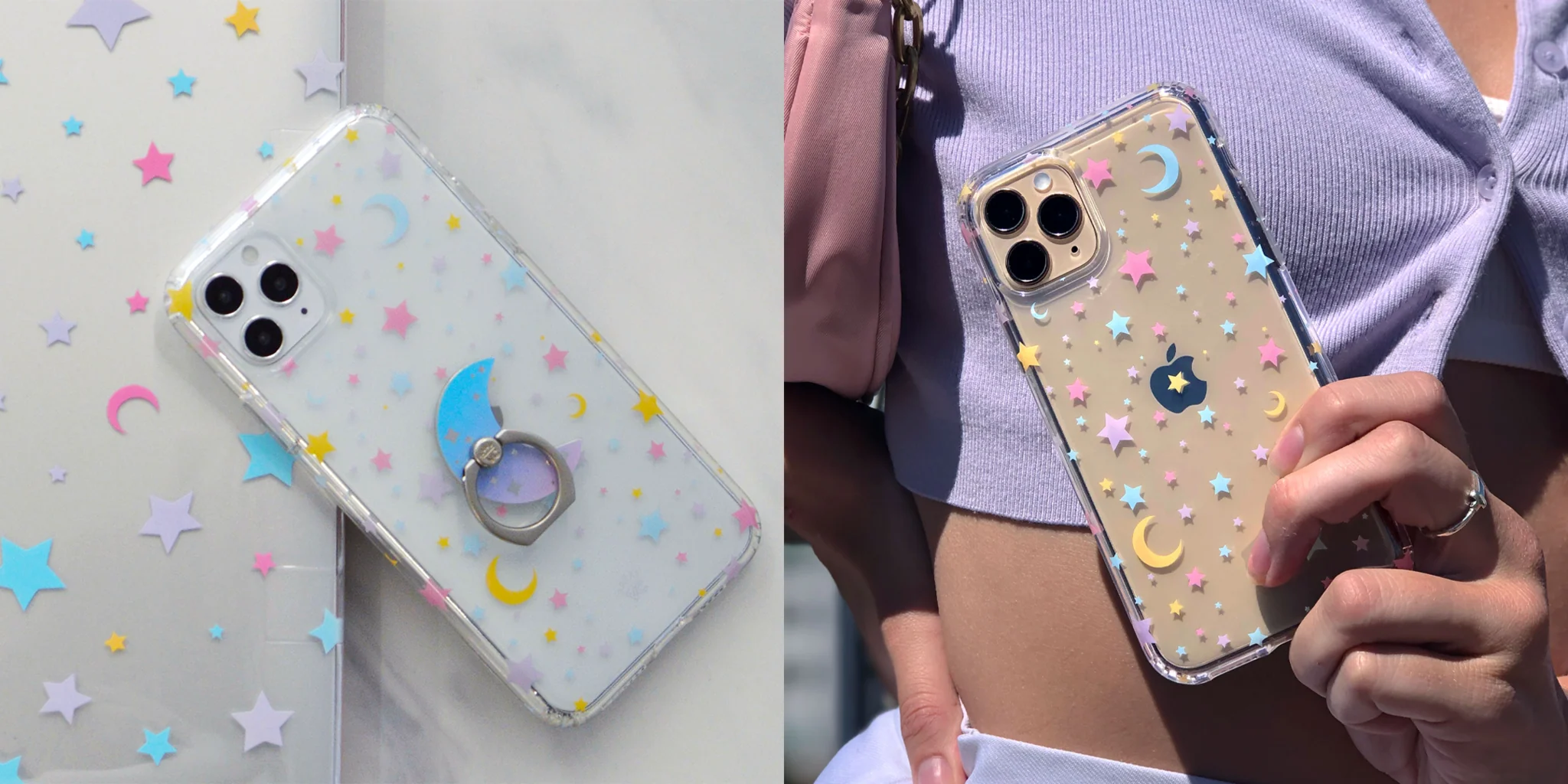 Pastel Starry Night Clear iPhone Case - Image 97