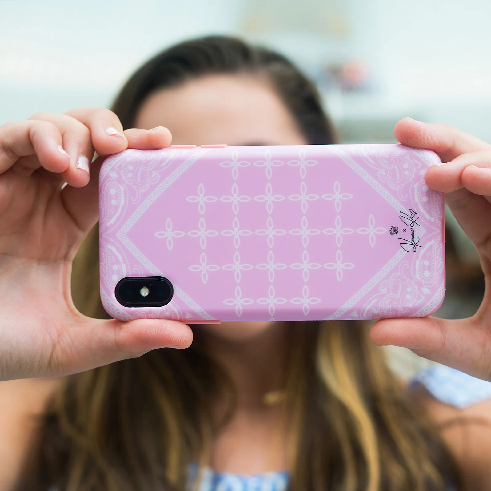 Pink Bandana iPhone Case by Kendall Vertes - Image 55