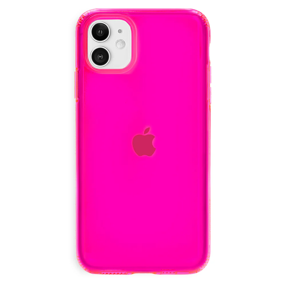 Neon Pink Clear iPhone Case - Image 10