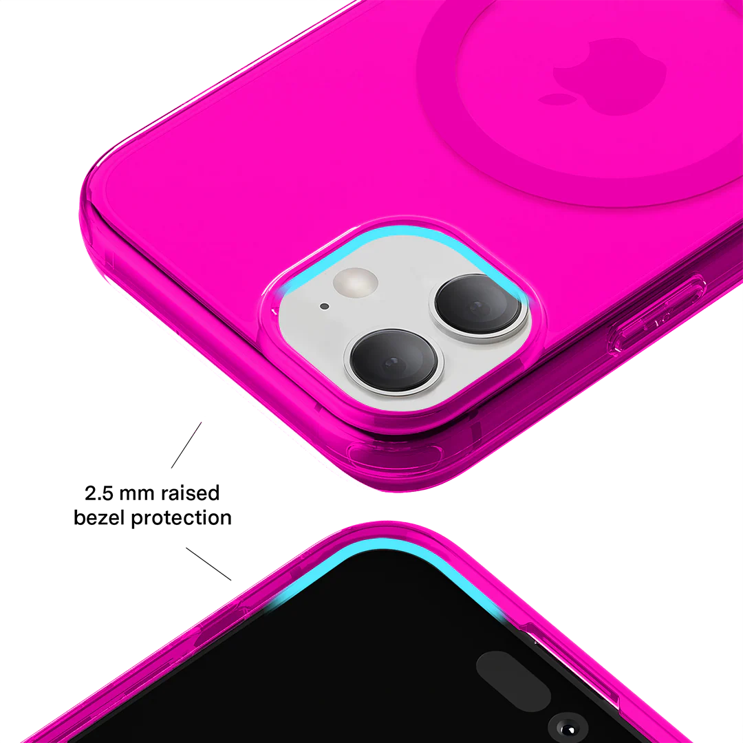 Neon Pink Clear iPhone Case - Image 115