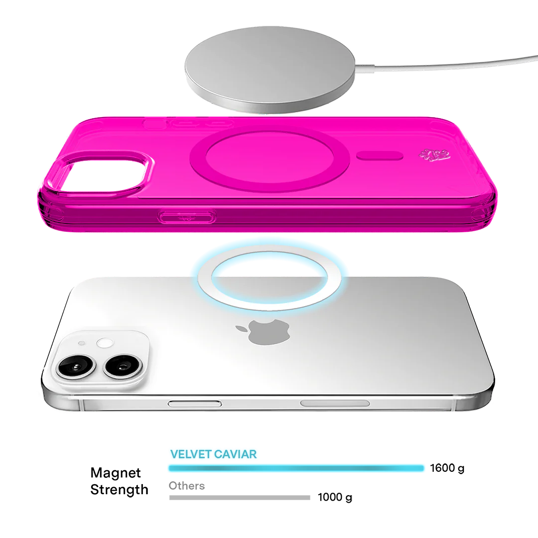 Neon Pink Clear iPhone Case - Image 116