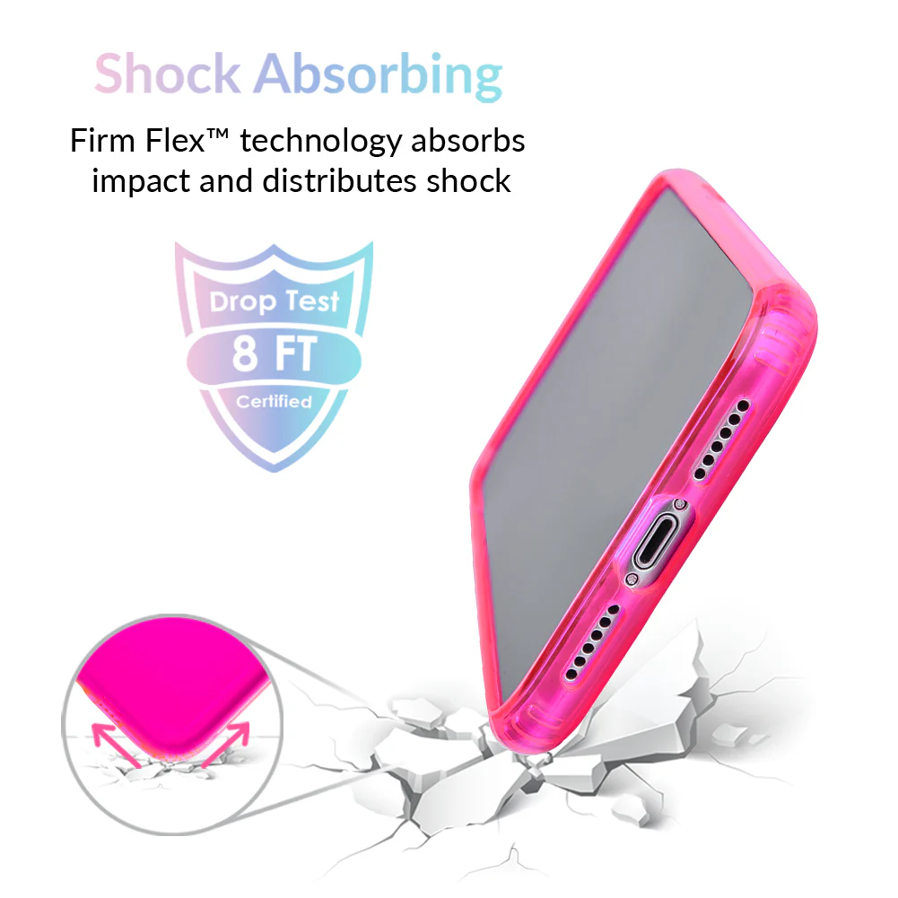 Neon Pink Clear iPhone Case - Image 12