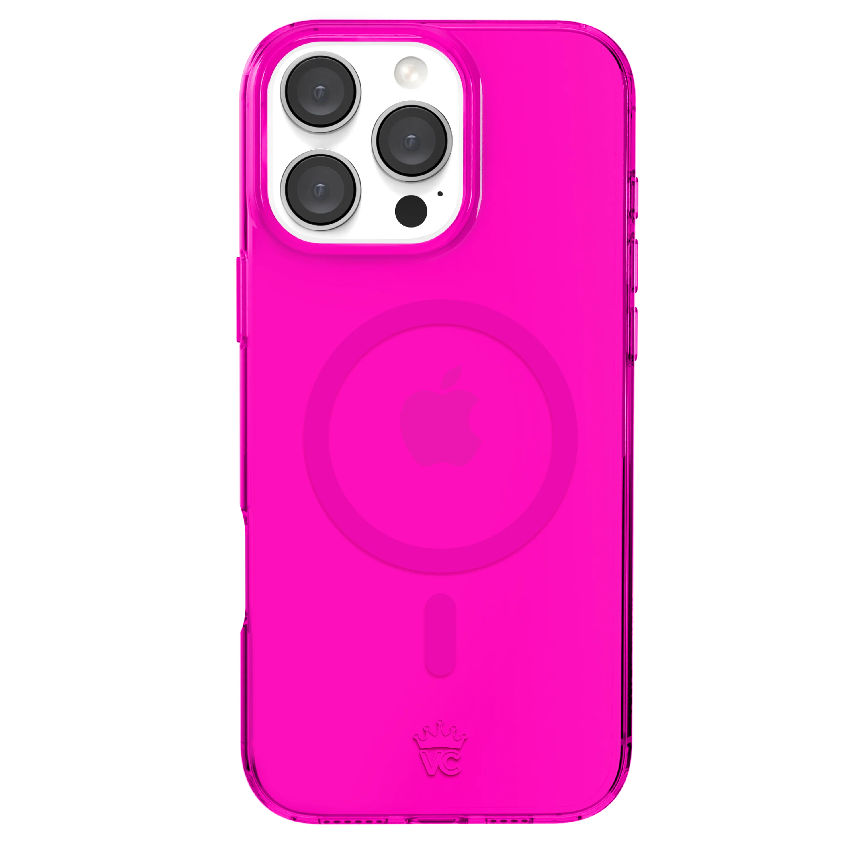 Neon Pink Clear iPhone Case - Image 124