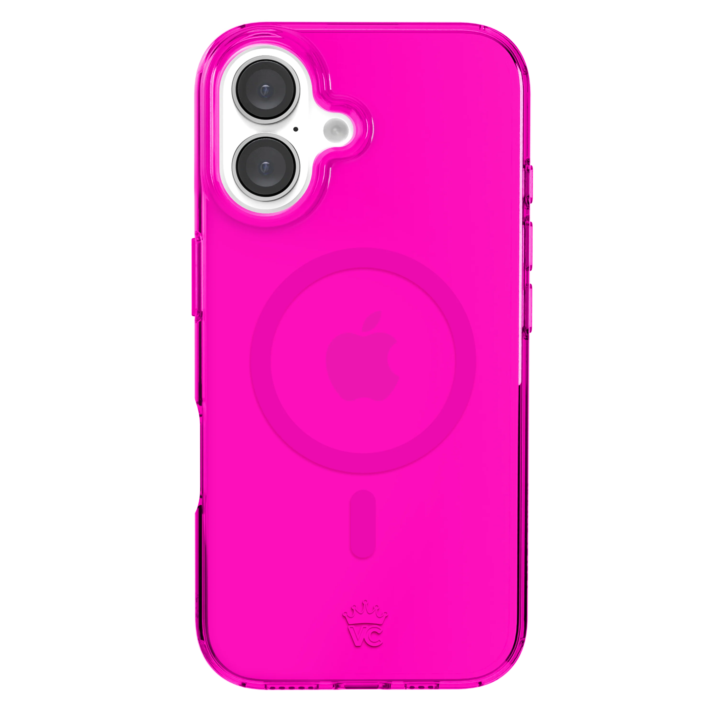 Neon Pink Clear iPhone Case - Image 129