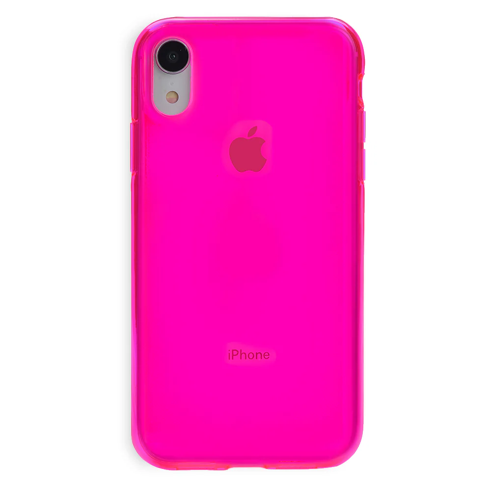 Neon Pink Clear iPhone Case - Image 16