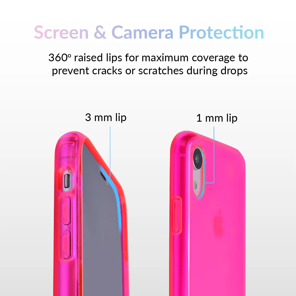 Neon Pink Clear iPhone Case - Image 17