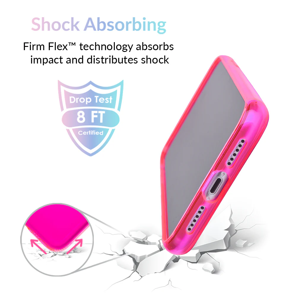 Neon Pink Clear iPhone Case - Image 18