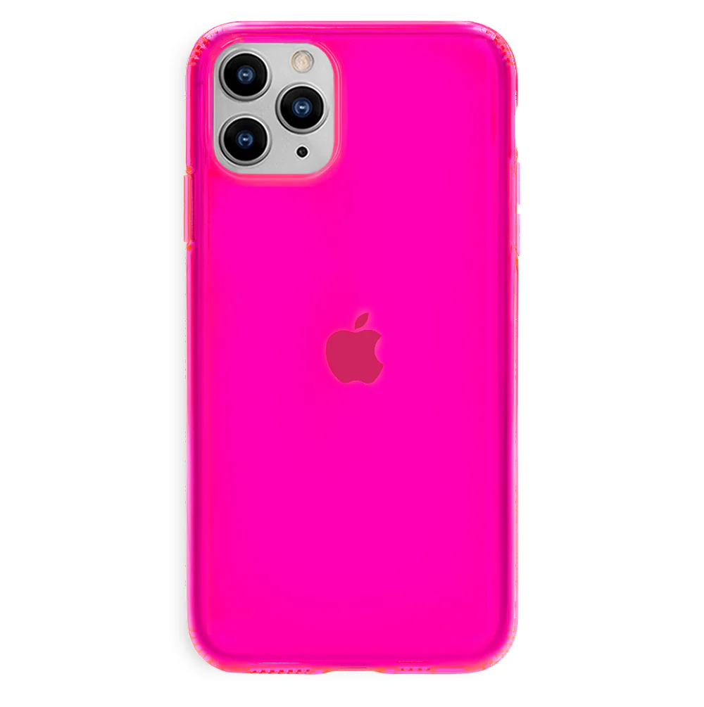 Neon Pink Clear iPhone Case - Image 22