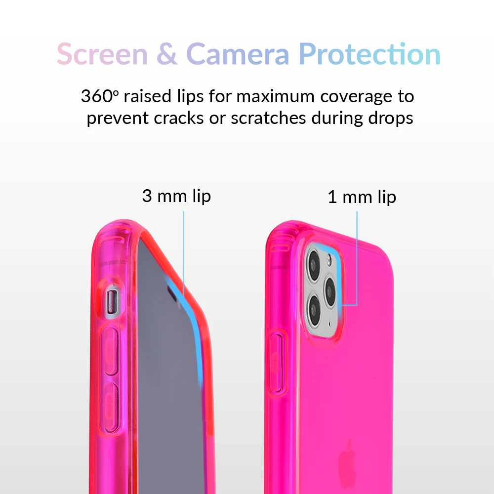 Neon Pink Clear iPhone Case - Image 23