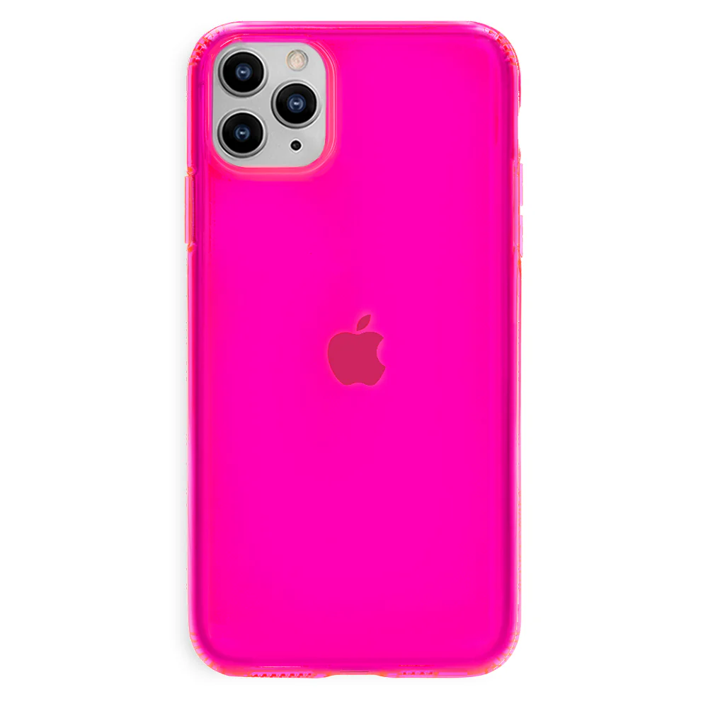 Neon Pink Clear iPhone Case - Image 28