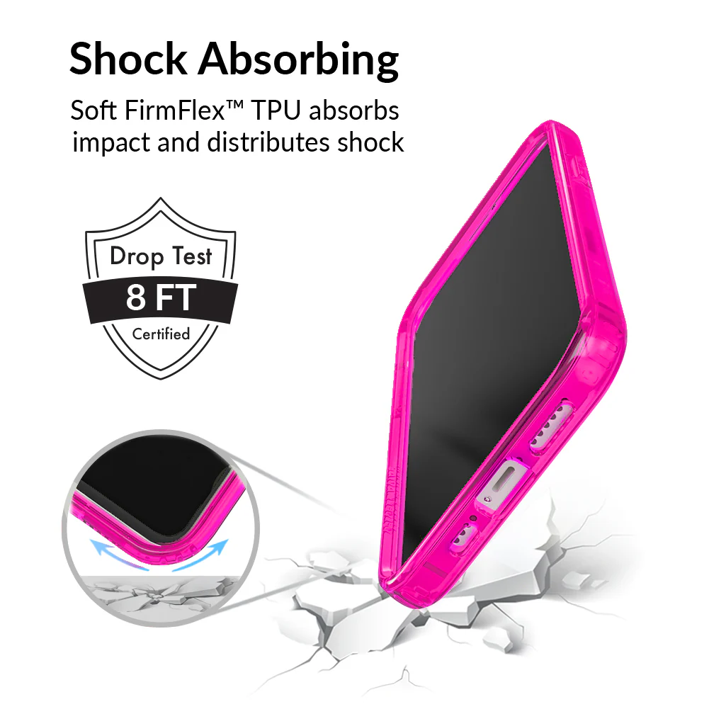 Neon Pink Clear iPhone Case - Image 39