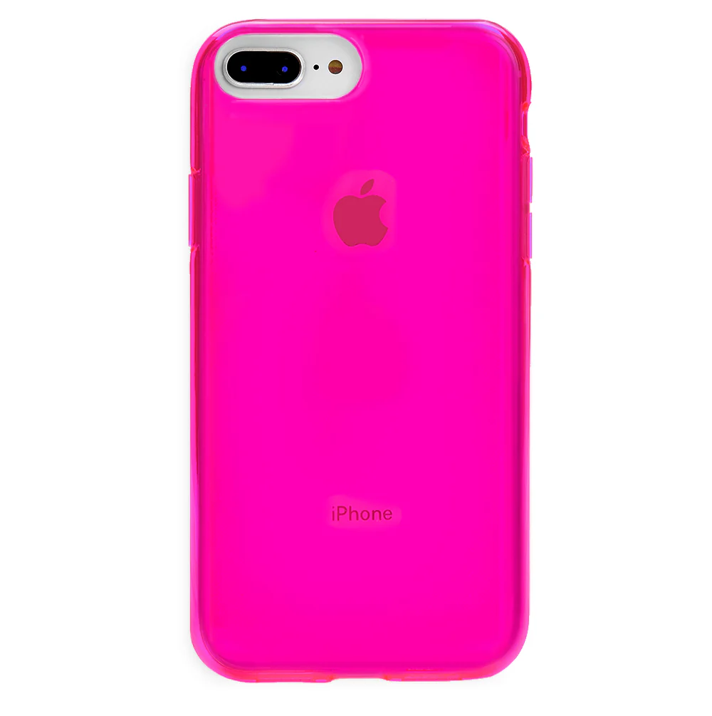 Neon Pink Clear iPhone Case - Image 4