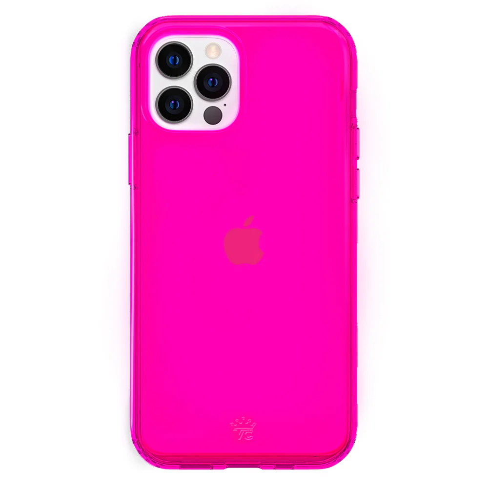 Neon Pink Clear iPhone Case - Image 42