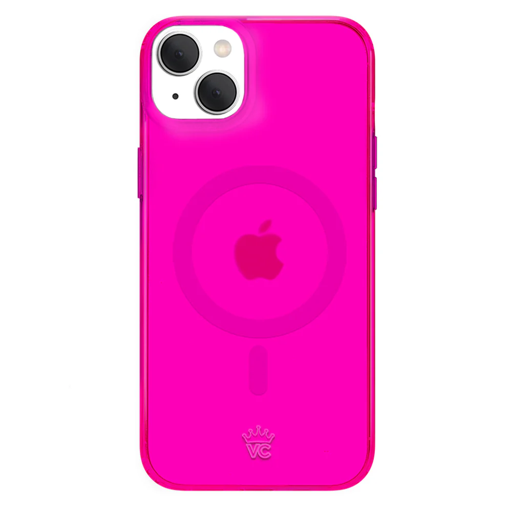 Neon Pink Clear iPhone Case - Image 53