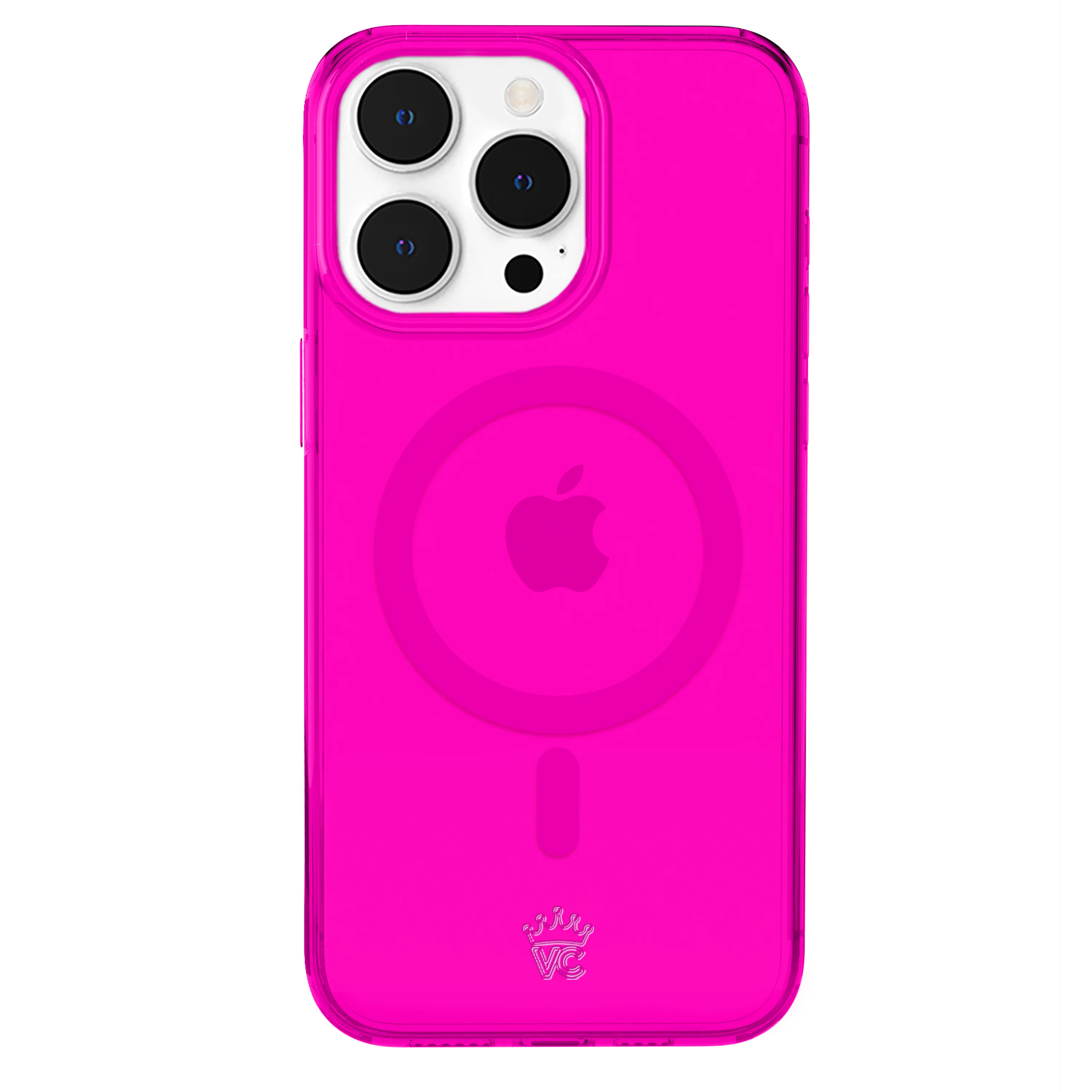 Neon Pink Clear iPhone Case - Image 73