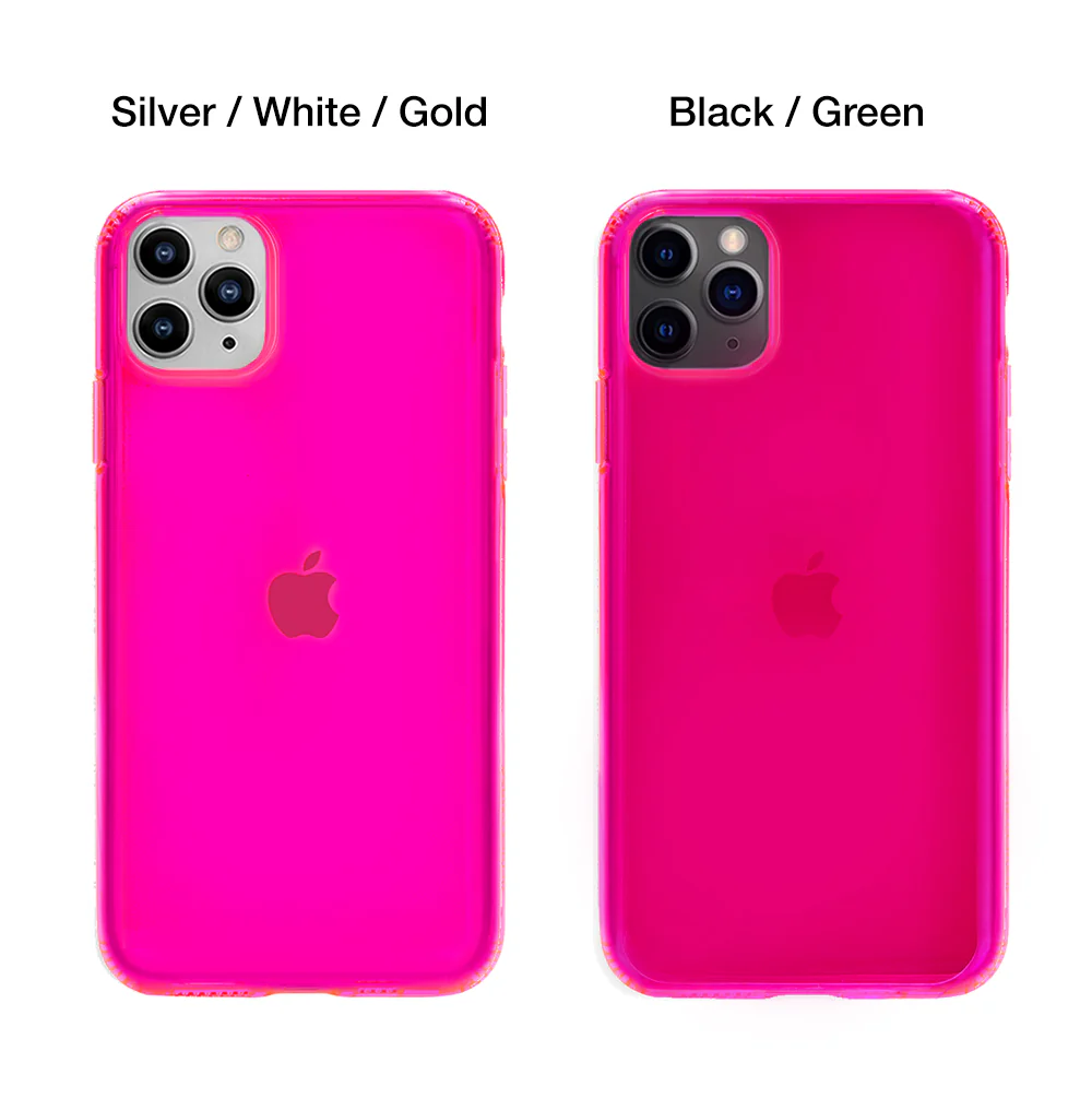 Neon Pink Clear iPhone Case - Image 9