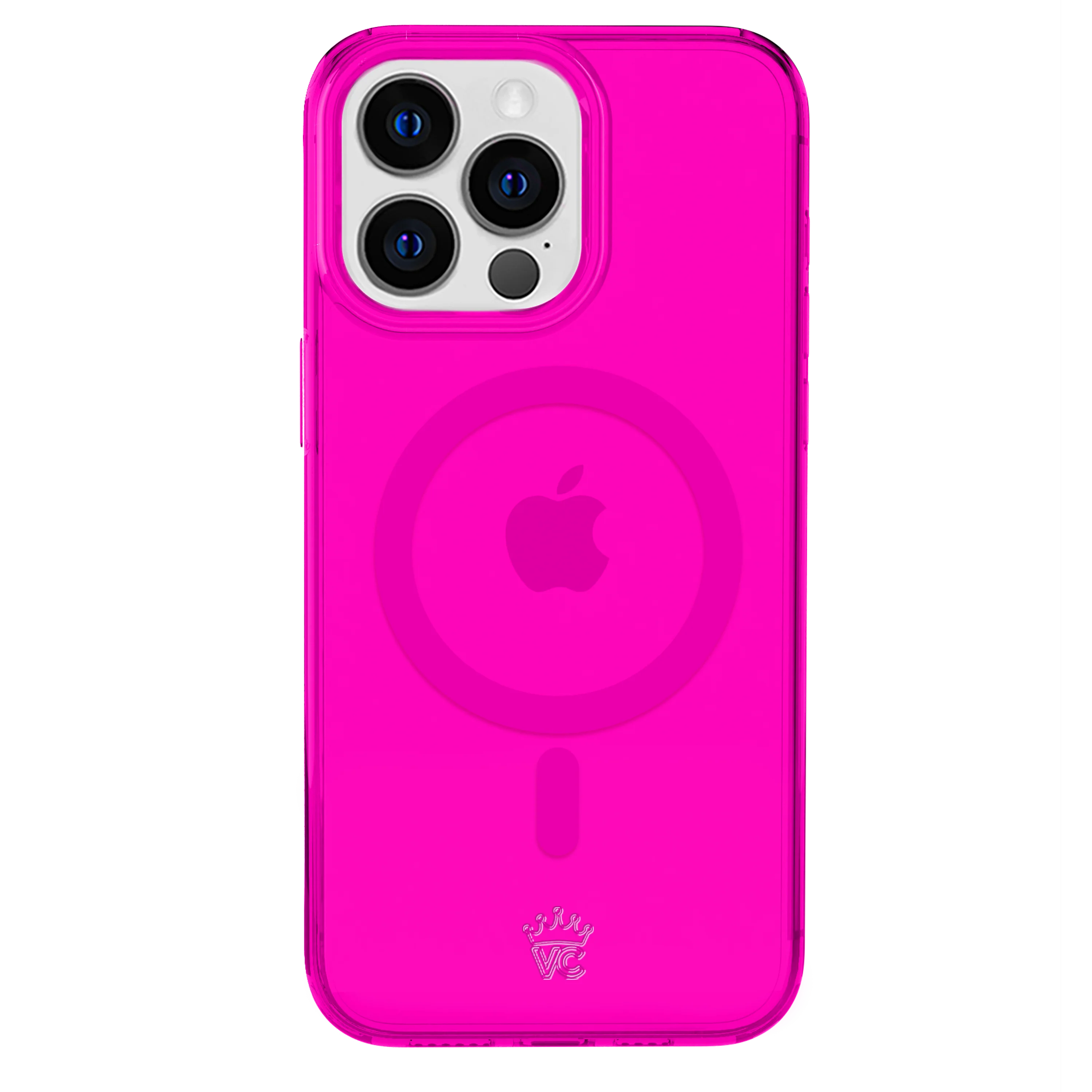 Neon Pink Clear iPhone Case - Image 94
