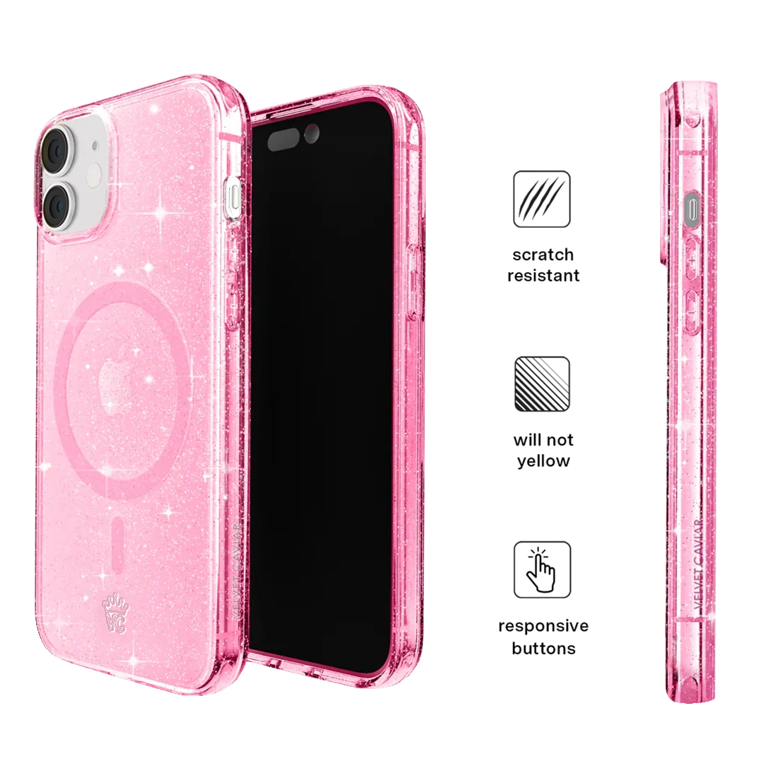 Pink Stardust Glitter iPhone Case - Image 115