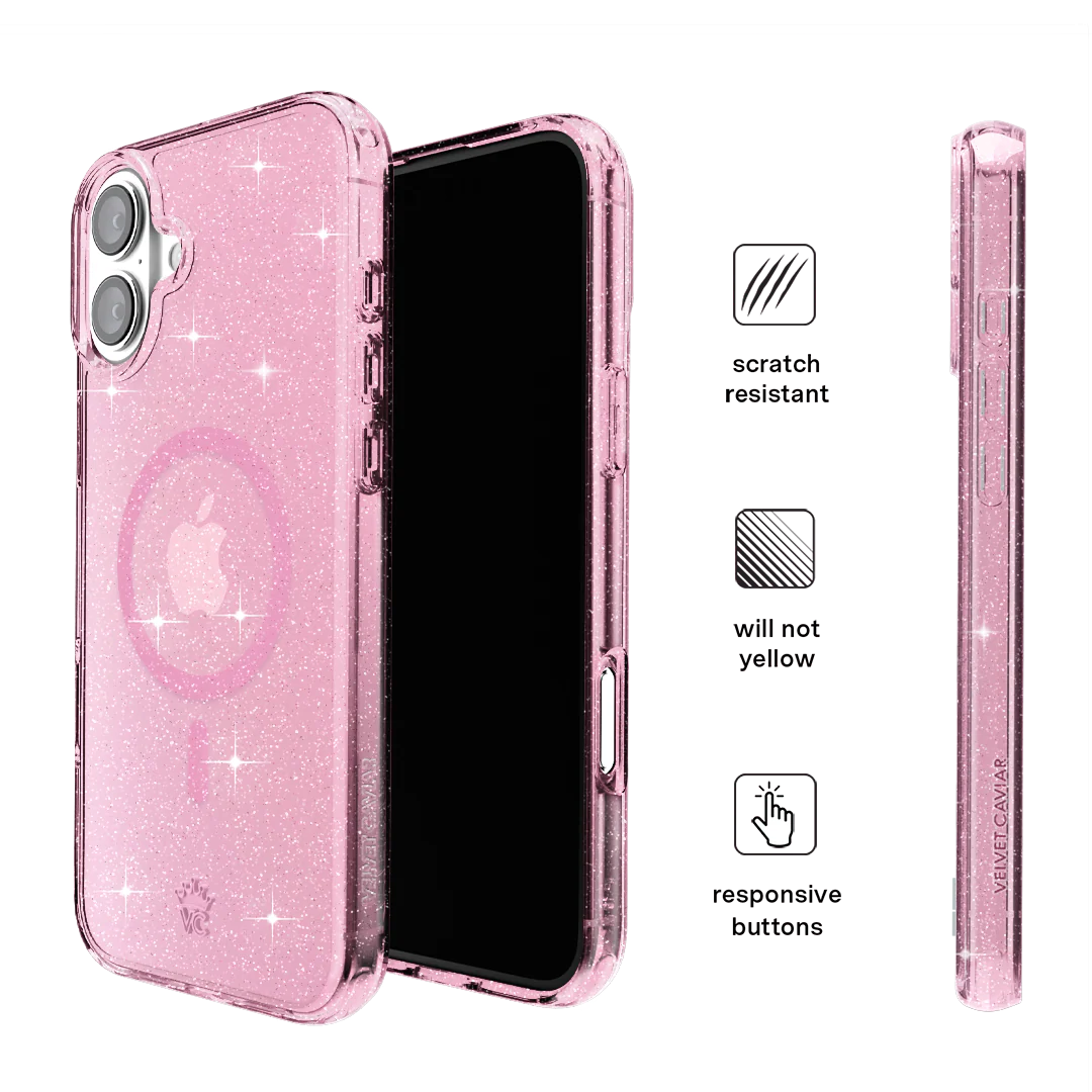 Pink Stardust Glitter iPhone Case - Image 125