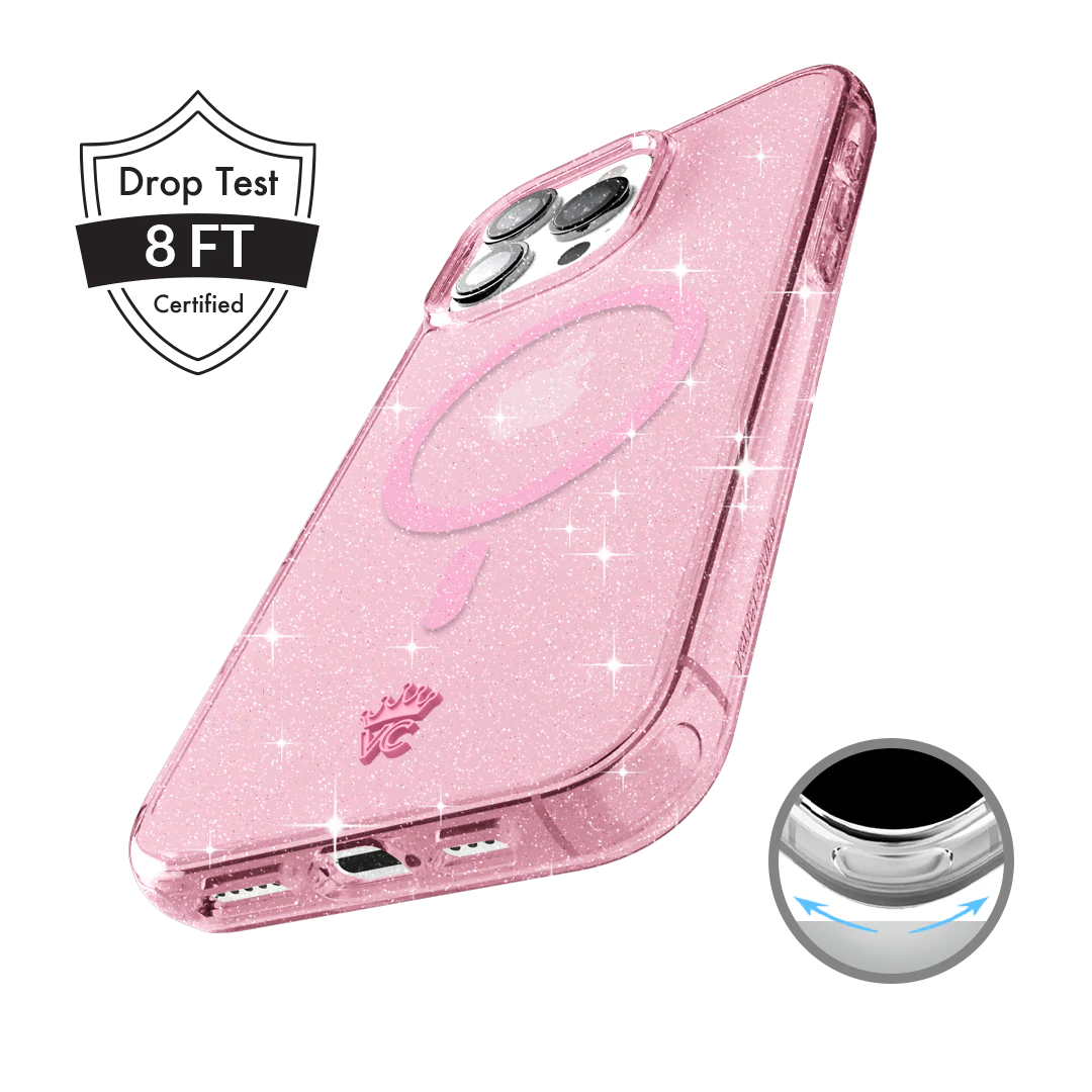 Pink Stardust Glitter iPhone Case - Image 139