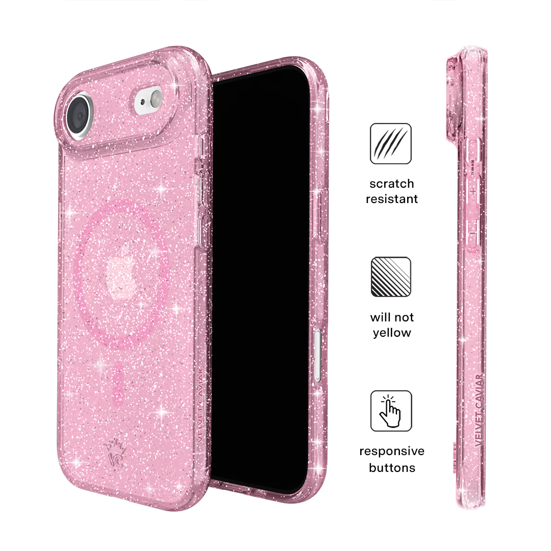 Pink Stardust Glitter iPhone Case - Image 145