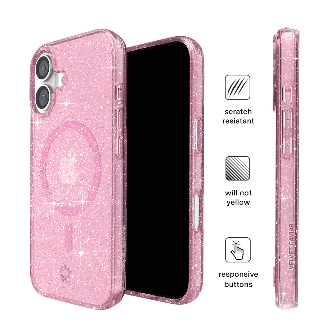 Pink Stardust Glitter iPhone Case - Image 160