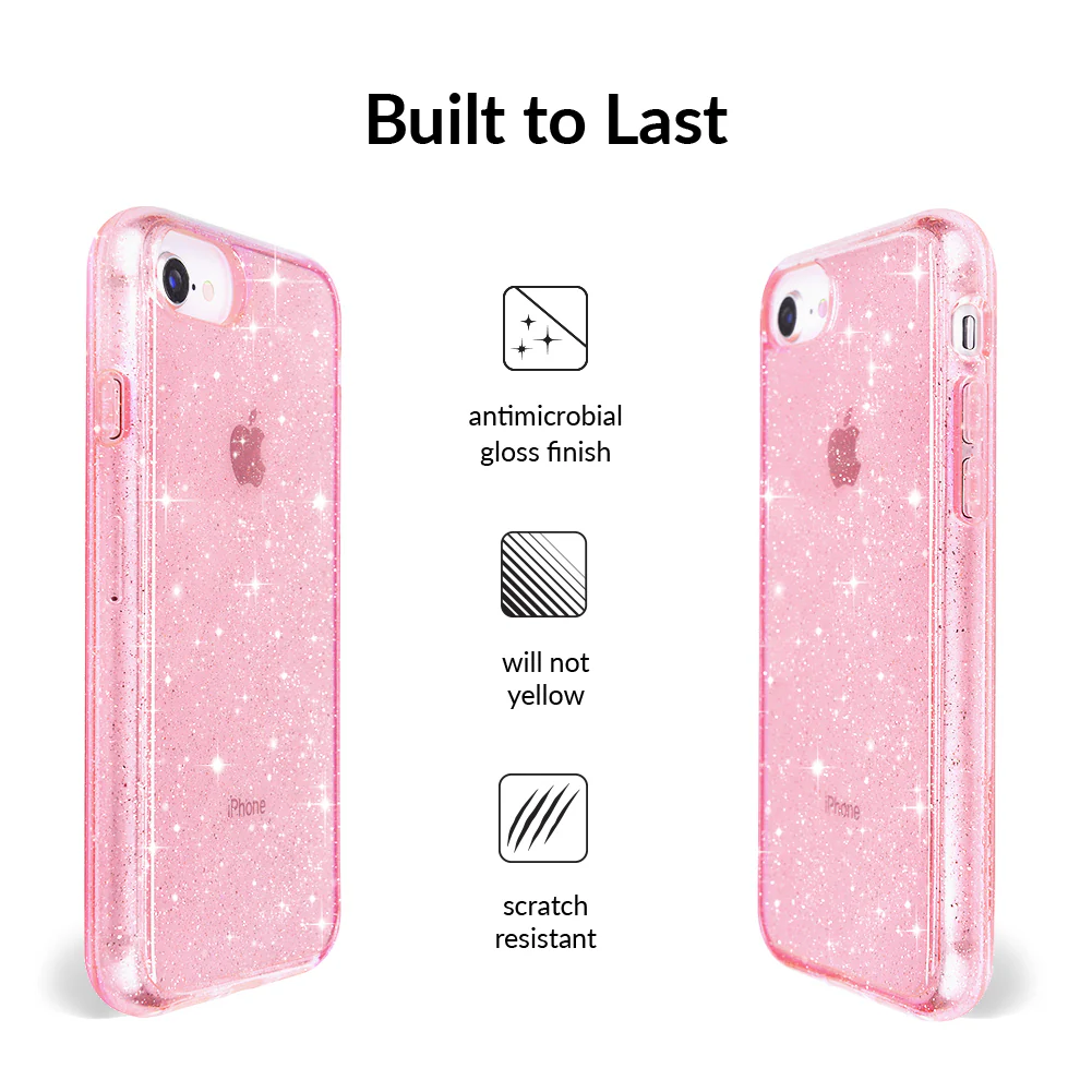 Pink Stardust Glitter iPhone Case - Image 4