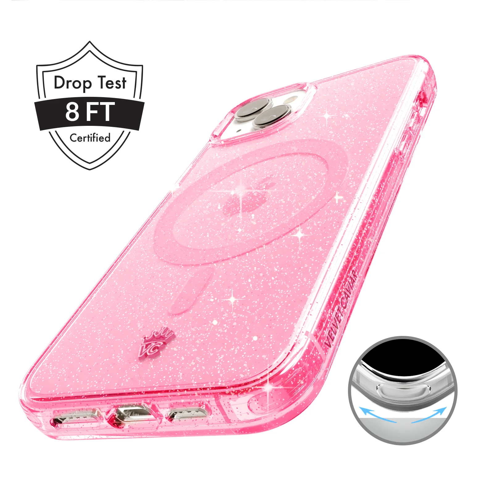 Pink Stardust Glitter iPhone Case - Image 60