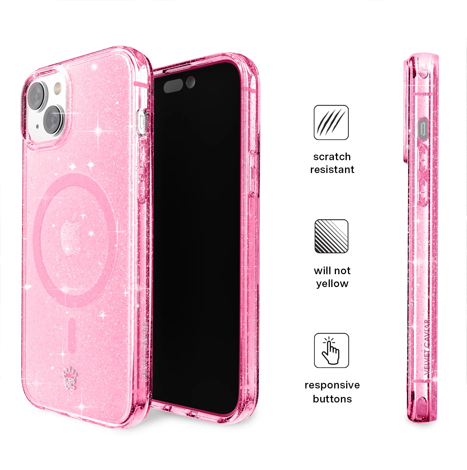 Pink Stardust Glitter iPhone Case - Image 61