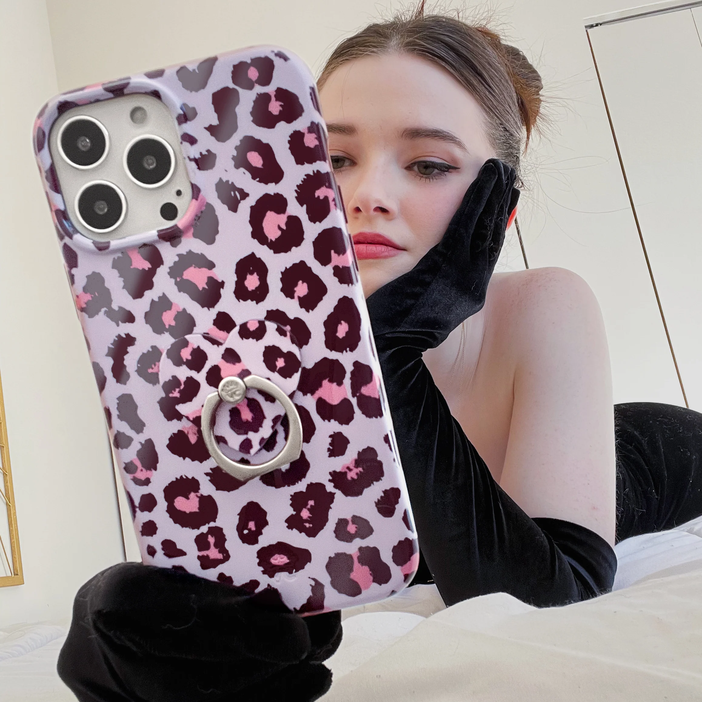 Purrfect Pink Leopard iPhone Case - Image 75