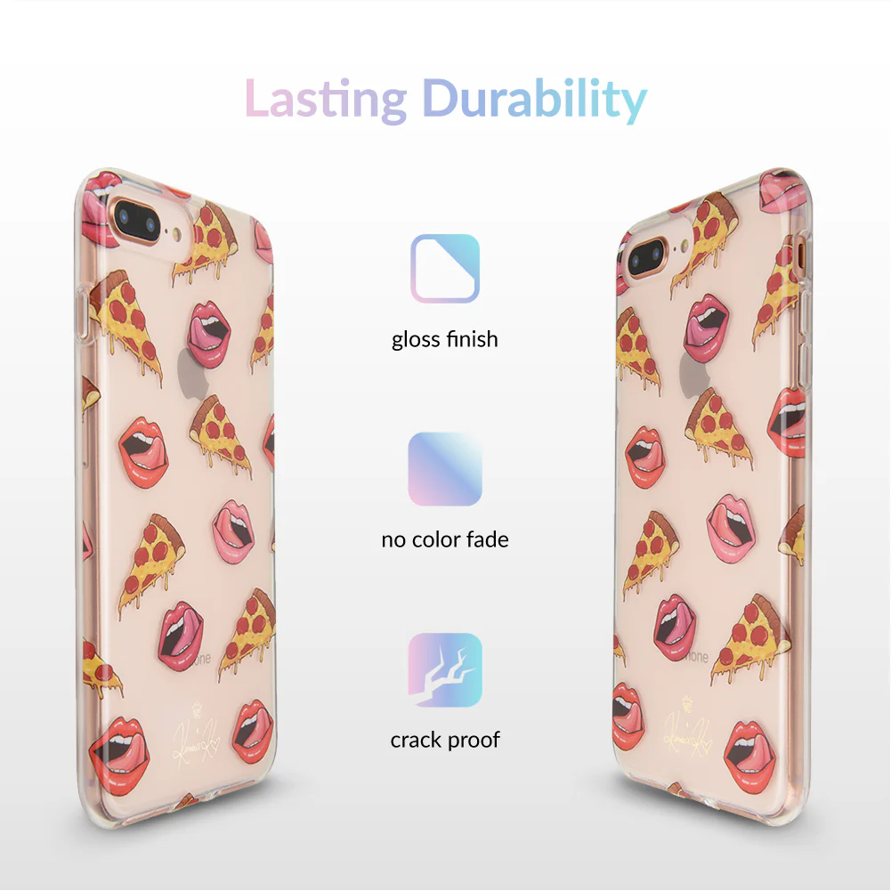 Pizza Lips iPhone Case by Kendall Vertes - Image 24