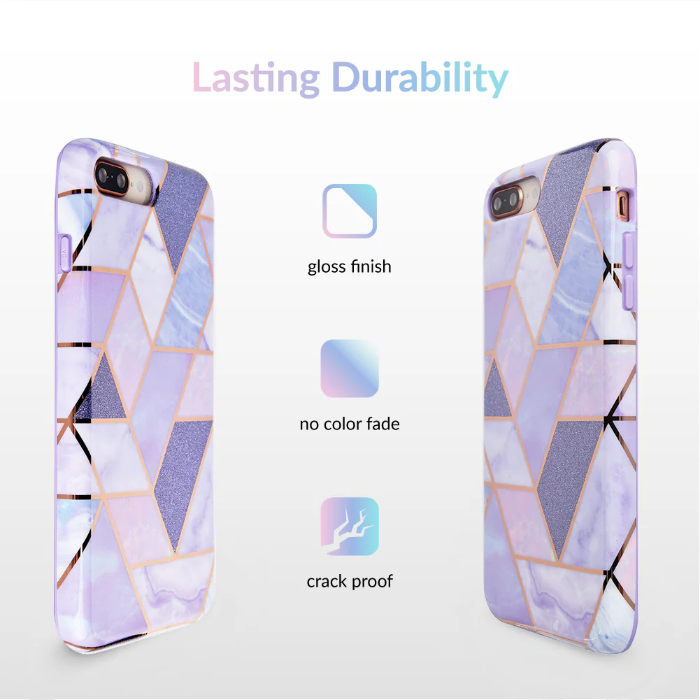 Purple Geometric Marble iPhone Case - Image 11