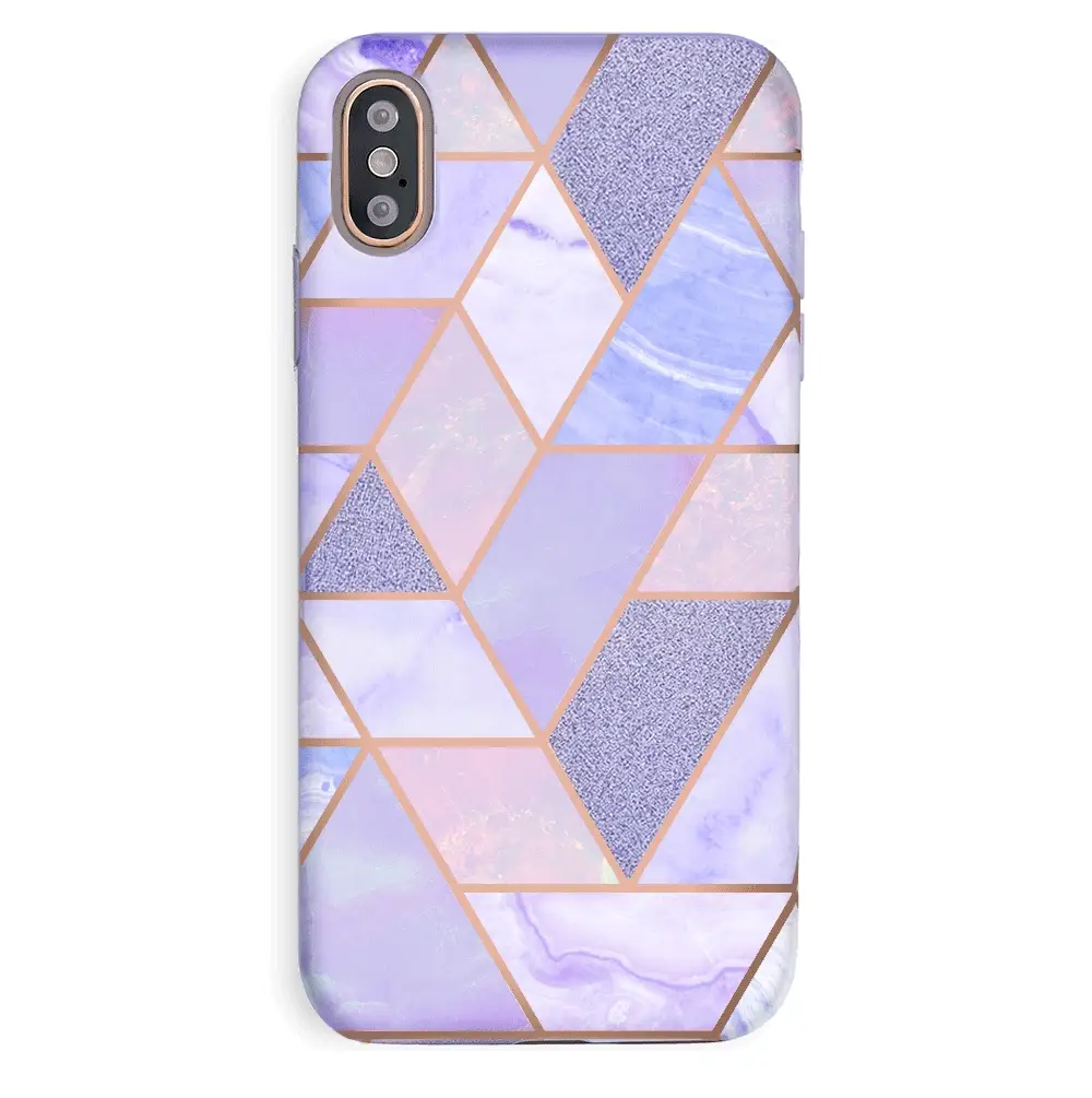 Purple Geometric Marble iPhone Case - Image 13